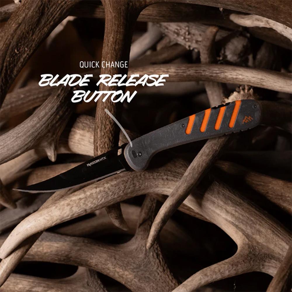 Outdoor Edge Razor HTX Folding Knife 5" Blades Picture of Outdoor Edge Outdoor Edge Razor Htx 5.0'' Folding Knife Gray And Orange Blk Hardware