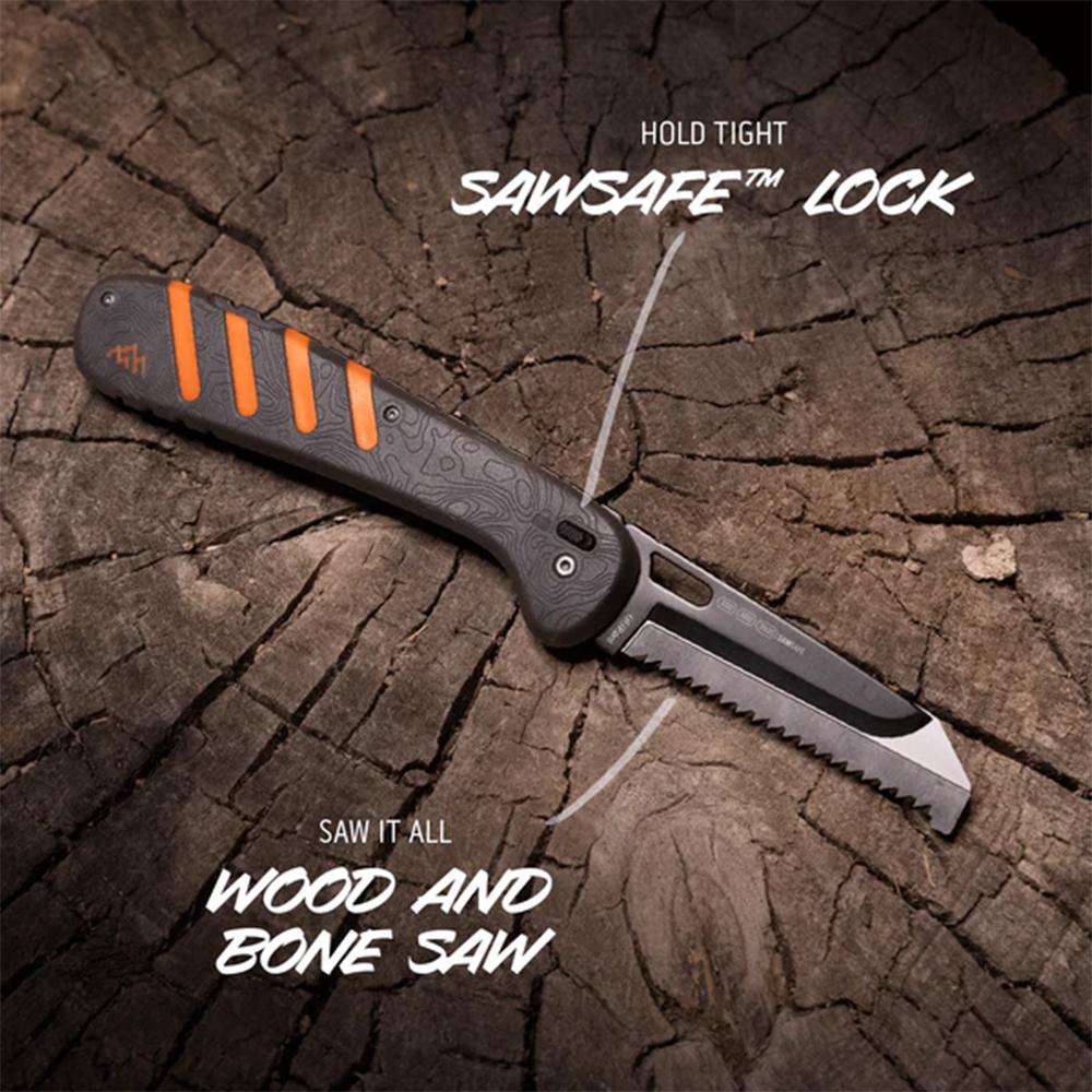 Outdoor Edge Razor HTX Folding Knife 5" Blades Picture of Outdoor Edge Outdoor Edge Razor Htx 5.0'' Folding Knife Gray And Orange Blk Hardware