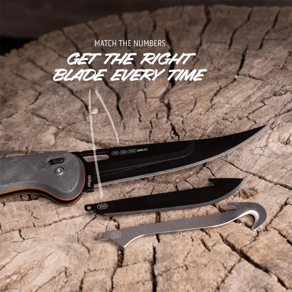 Outdoor Edge Razor HTX Folding Knife 5" Blades Picture of Outdoor Edge Outdoor Edge Razor Htx 5.0'' Folding Knife Gray And Orange Blk Hardware