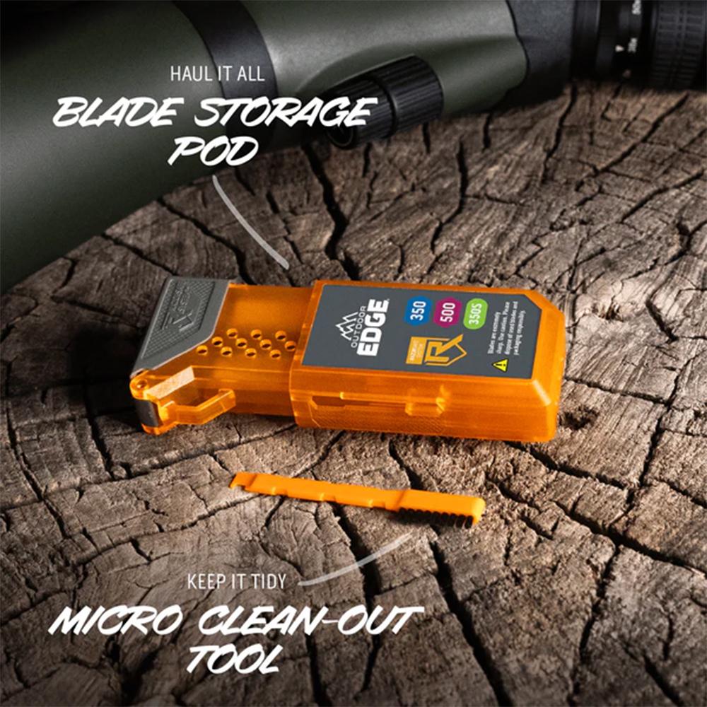Outdoor Edge Razor HTX Folding Knife 5" Blades Picture of Outdoor Edge Outdoor Edge Razor Htx 5.0'' Folding Knife Gray And Orange Blk Hardware