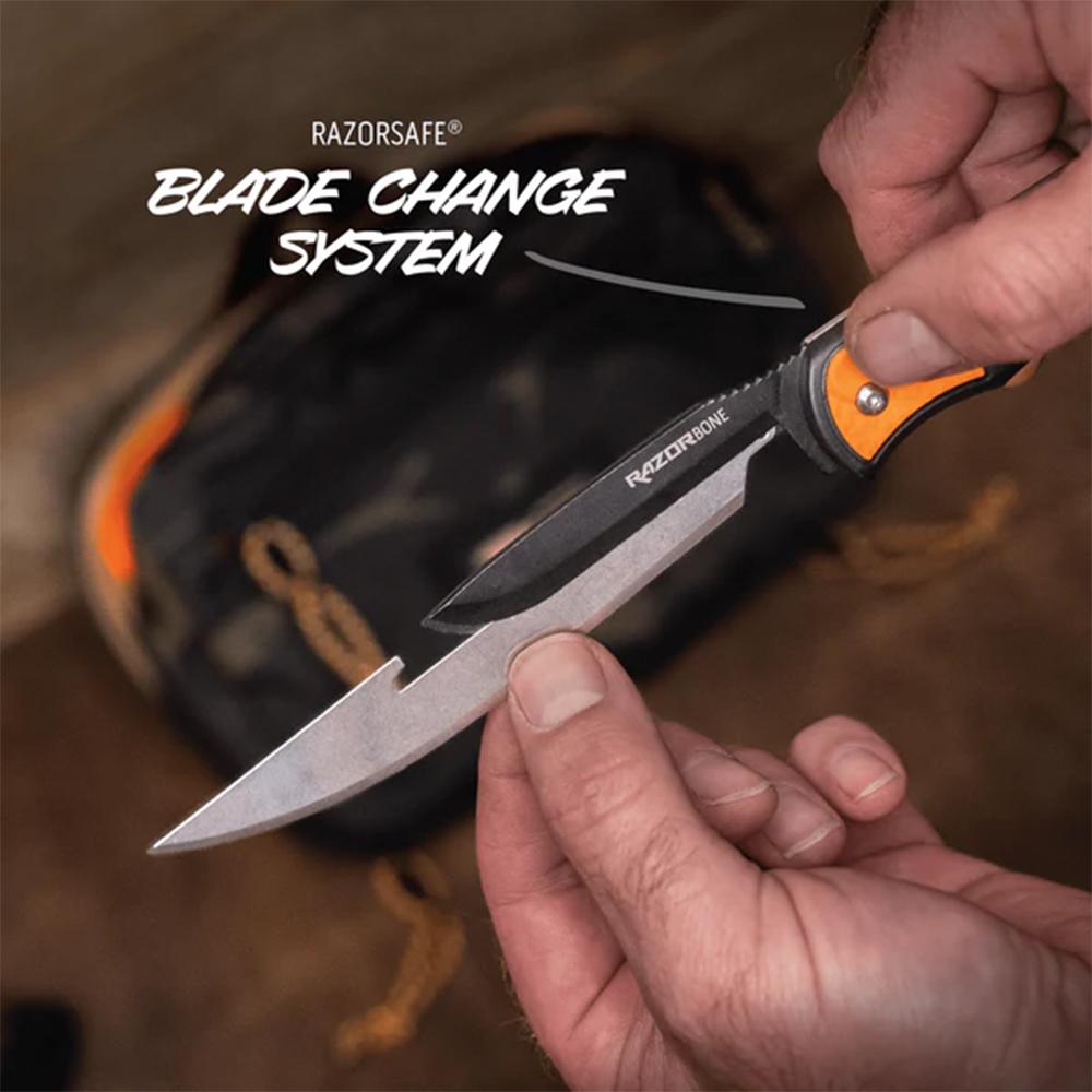 Outdoor Edge RazorBone Replaceable Blade Folding Knife with Boning Drop-point and Gutting Blades Picture of Outdoor Edge Outdoor Edge Razorbone 5.0'' Folding Knife 6 Blades