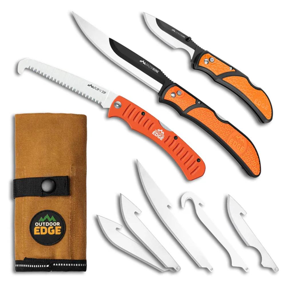 Outdoor Edge RazorGuide Pak Lightweight Replaceable Blade Hunting Knife Kit Picture of Outdoor Edge Outdoor Edge Razorguide Pak 2 Knife & Saw Combo 2-3.5'' Stnlss Drop Point