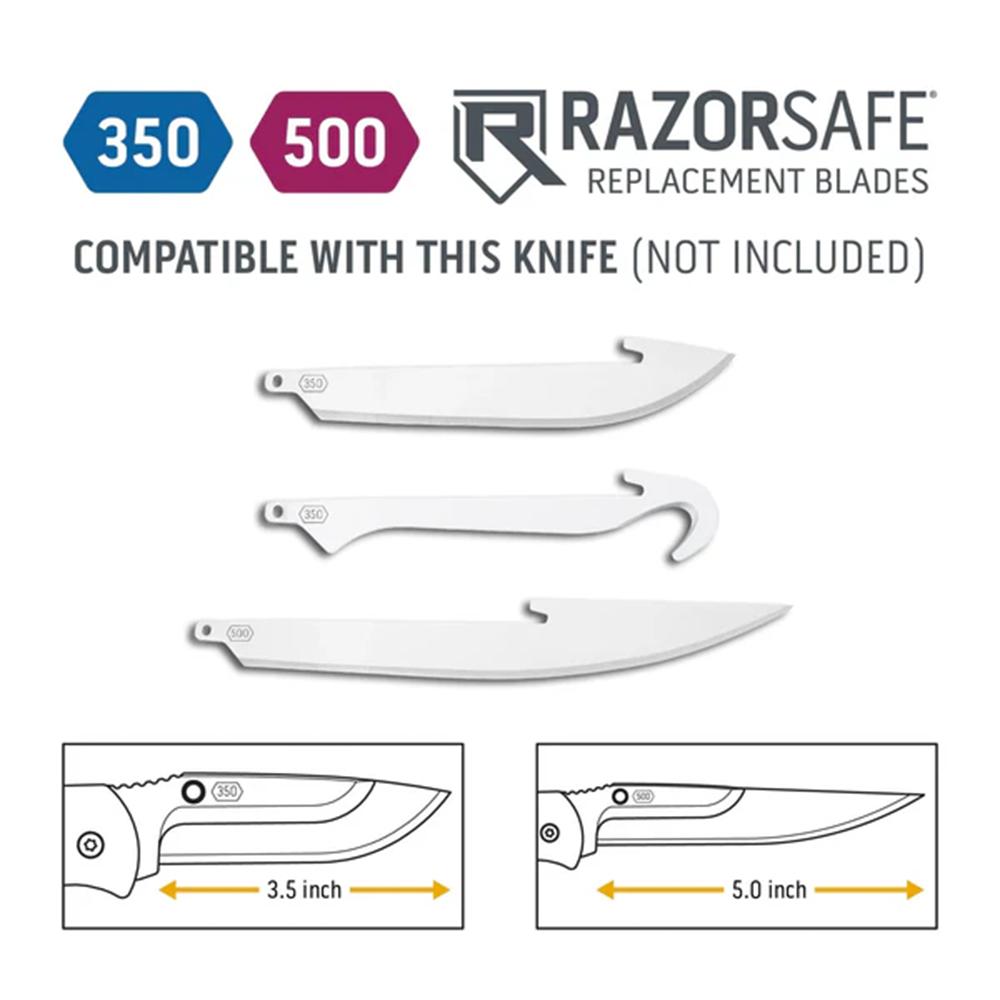Outdoor Edge RazorGuide Pak Lightweight Replaceable Blade Hunting Knife Kit Picture of Outdoor Edge Outdoor Edge Razorguide Pak 2 Knife & Saw Combo 2-3.5'' Stnlss Drop Point