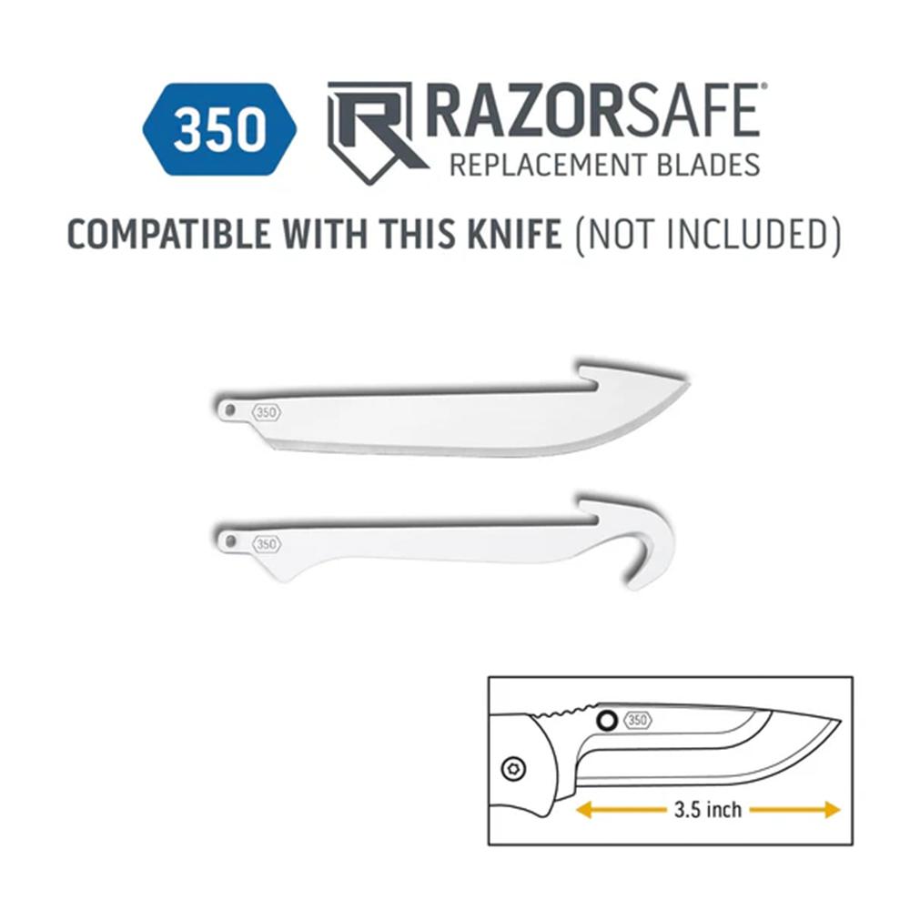 Outdoor Edge RazorEDC Lite Replaceable Blade Folding Knife 3-1/2" Drop Point Blade Grey Picture of Outdoor Edge Outdoor Edge 3.5'' Razor-Edc Lite Knife Gray 6 Stainless Drop Point Blades