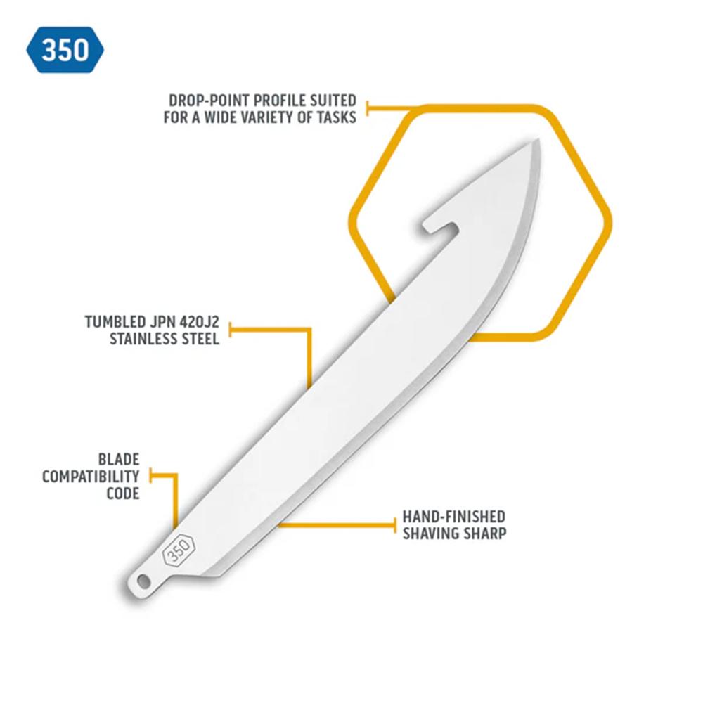 Outdoor Edge 3-1/2" Drop-Point Blade Pack 24/ct Picture of Outdoor Edge Outdoor Edge 3.5? Drop-Point Blade Pack Stainless 24 Blades