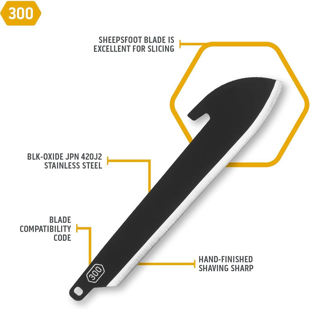 Outdoor Edge 3" Sheepsfoot Blade Pack Black 6/ct Picture of Outdoor Edge Outdoor Edge 3.0'' Sheepsfoot Blade Pack Black 6 Blades
