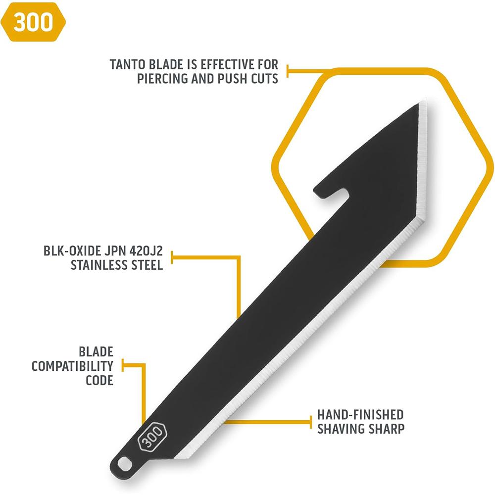 Outdoor Edge 3" Tanto Blade Pack Black 6/ct Picture of Outdoor Edge Outdoor Edge 3.0'' Tanto Blade Pack Black 6 Blades