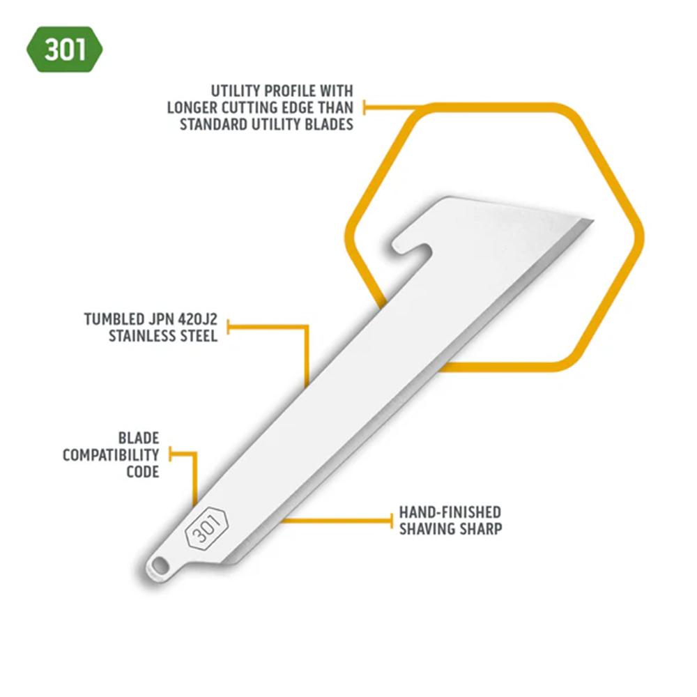 Outdoor Edge 3.0" Utility Blade Dispenser 12 Blades Picture of Outdoor Edge Outdoor Edge 3.0'' Utility Blade Dispenser Stainless 12 Blades