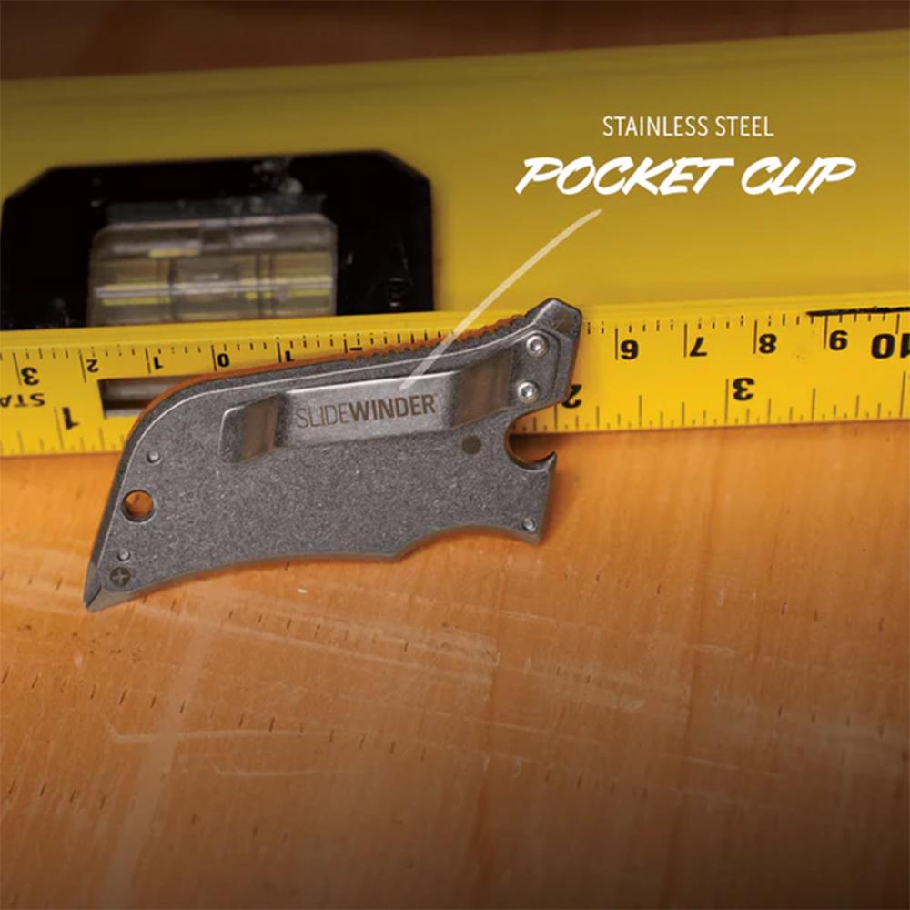 Outdoor Edge Slidewinder 4-in-1 Retracting Utility Knife Blue Picture of Outdoor Edge Outdoor Edge Slidewinder Utility Knife Blue