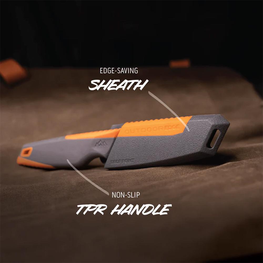 Outdoor Edge Vantex Fixed Knife 3-1/2" Drop Point Blade with Sheath Picture of Outdoor Edge Outdoor Edge Vantex 4.0'' Knife Drop Point W/ Sheath