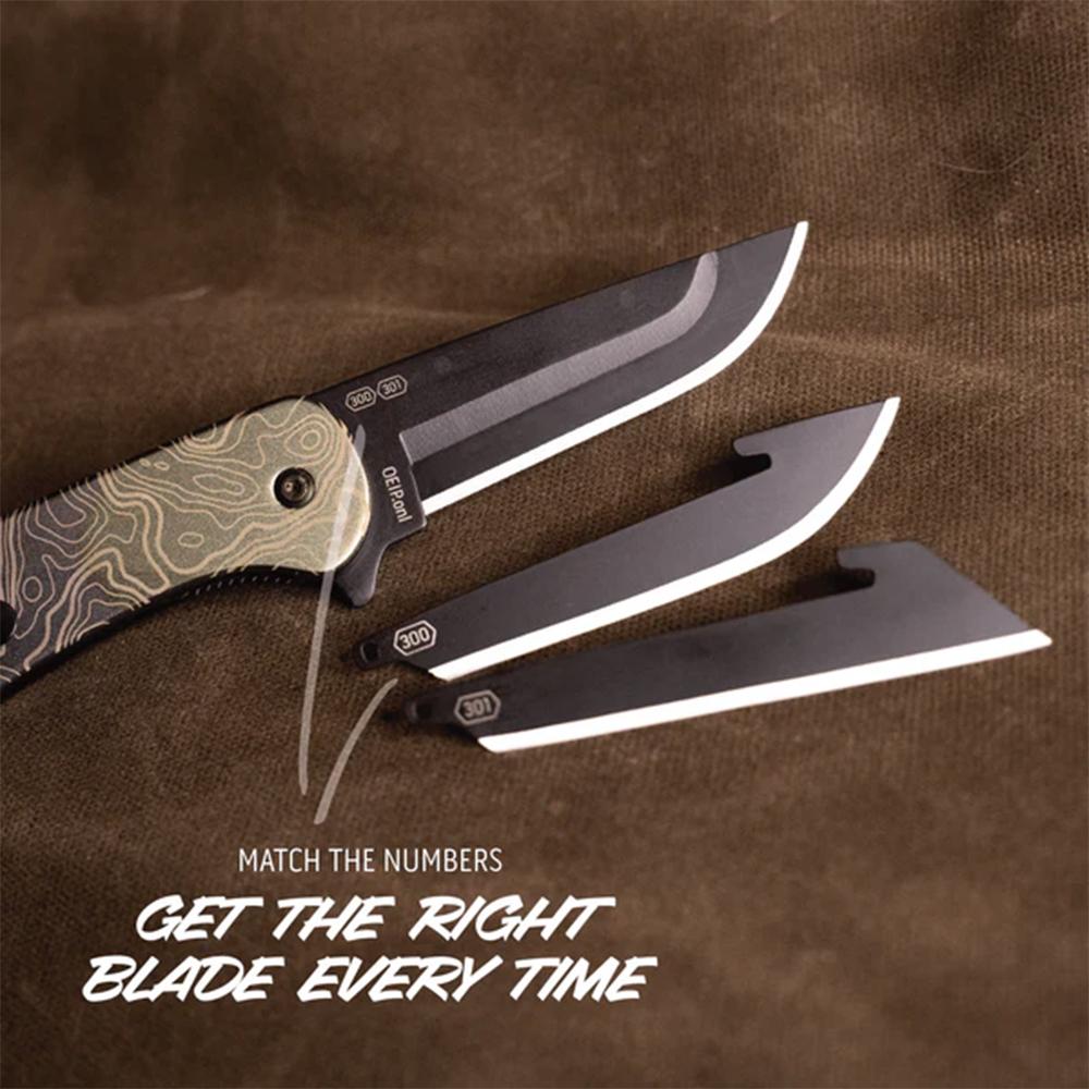 Outdoor Edge Razor VX1 Replaceable Blade Folding Knife 3" Drop Point Blade Green Picture of Outdoor Edge Outdoor Edge Razor VX1 Knife Grn Anodized Alum Topo Map W/ Blk Drp Pnt SA