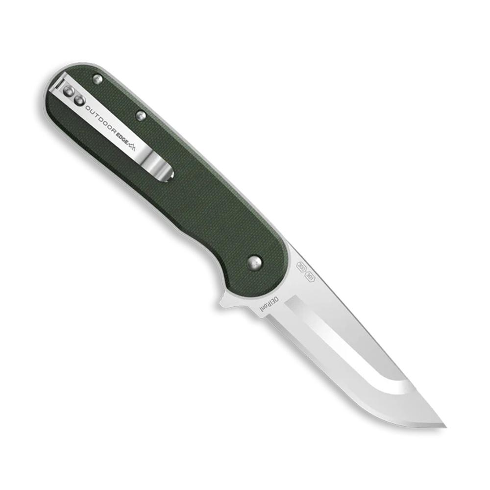 Outdoor Edge Razor VX3 Replaceable Blade Folding Knife 3" Drop Point Blade Green Picture of Outdoor Edge Outdoor Edge Razor VX3 Knf Grn W/ Drp Pnt Stnlss Hrdwr Steel Ball Bearings