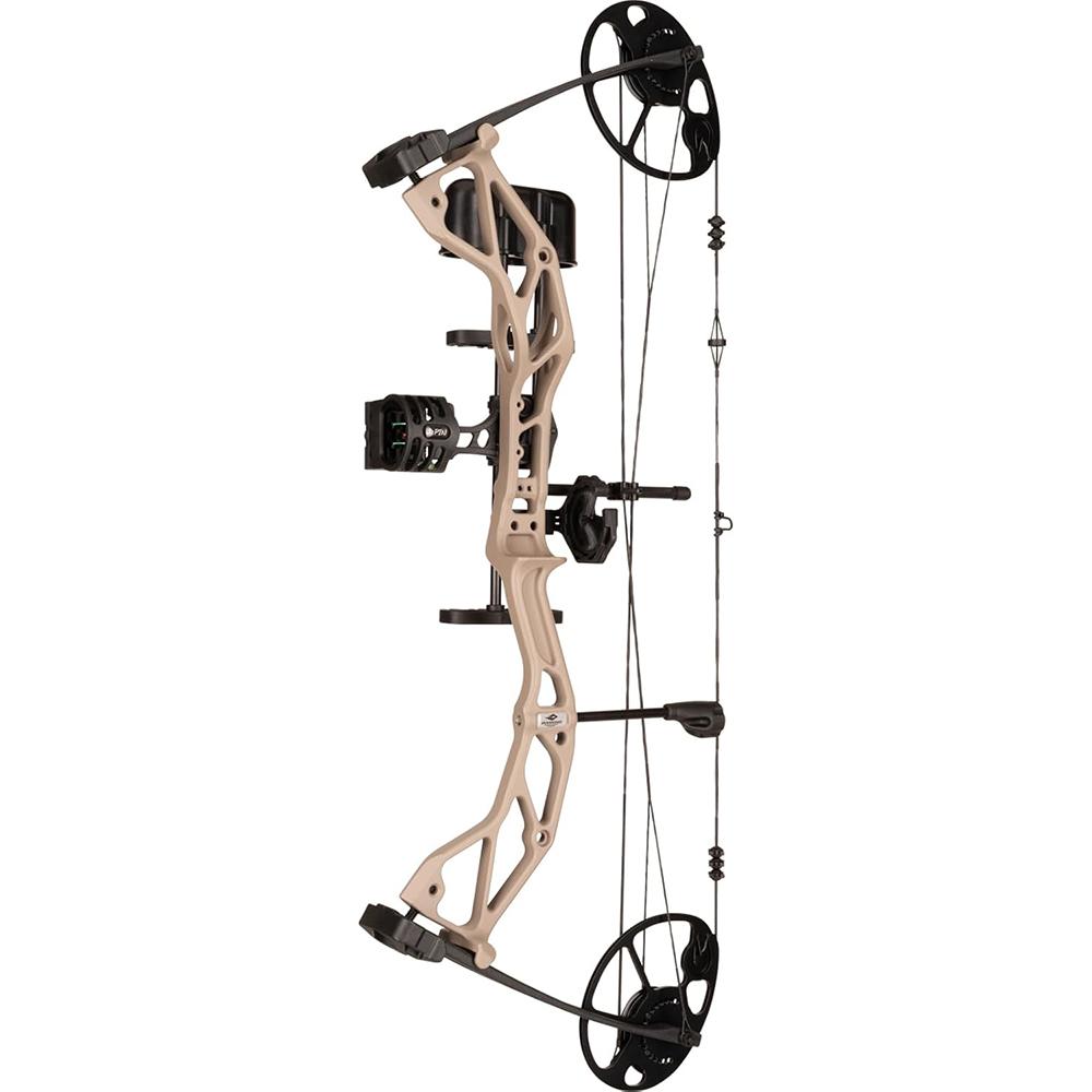 Diamond Archery Radian Compound Bow 305 fps 10-55 lbs RH Sandstone with Package Picture of Pure Archery Group Dimond Radian Compound Bow RH 10-55# Sandstone w/ pkg
