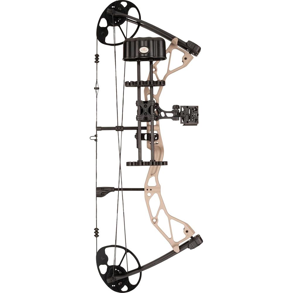 Diamond Archery Radian Compound Bow 305 fps 10-55 lbs RH Sandstone with Package Picture of Pure Archery Group Dimond Radian Compound Bow RH 10-55# Sandstone w/ pkg