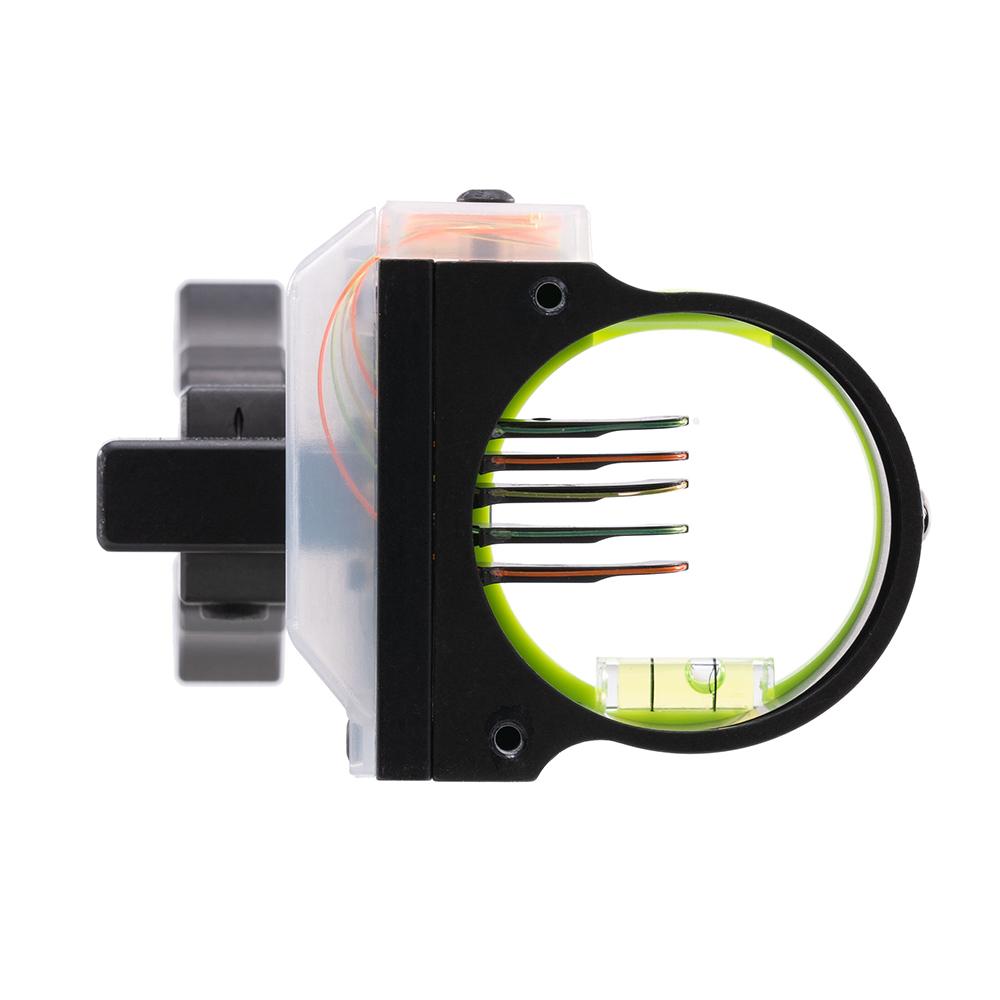 Black Gold Rush Archery Sight 5 .019 Pins 4" Dovetail with 3rd Axis Micro .019 RH Black Picture of Pure Archery Group Black Gold Sight Rush 5 pin 4'' DT w/3rd Axis .019 Black RH