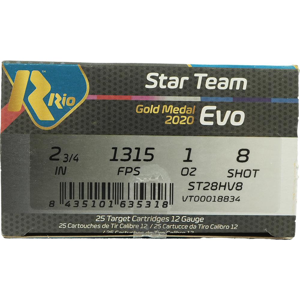 Star Team EVO 28 HV Shotshells 12ga 2-3/4" 1oz 1315fps #8 25/ct Picture of Rio Outdoors Corp Star Team EVO 28 HV 12ga 2-3/4" 1315fps 1oz #8