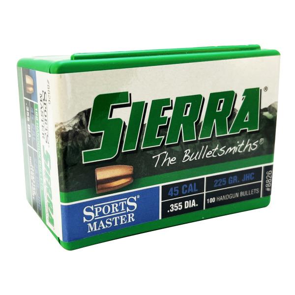 Sierra Pistol Bullets 45 CAL 225 GR JHC 100/ct Picture of Sierra Bullets Sierra 45 CAL 225 GR JHC 100ct Bullet