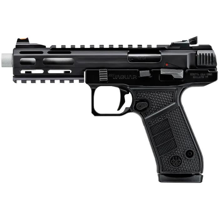 Beretta B22 Jaguar SAO Handgun .22 LR 10rd Magazines(2) 5.25" Threaded Tact Metal Barrel Black Frame Picture of Beretta U.S.A. Beretta B22 Jaguar SAO BLK 5.25In 22LR 10Rd Tac Metal w/Thrd Bbl
