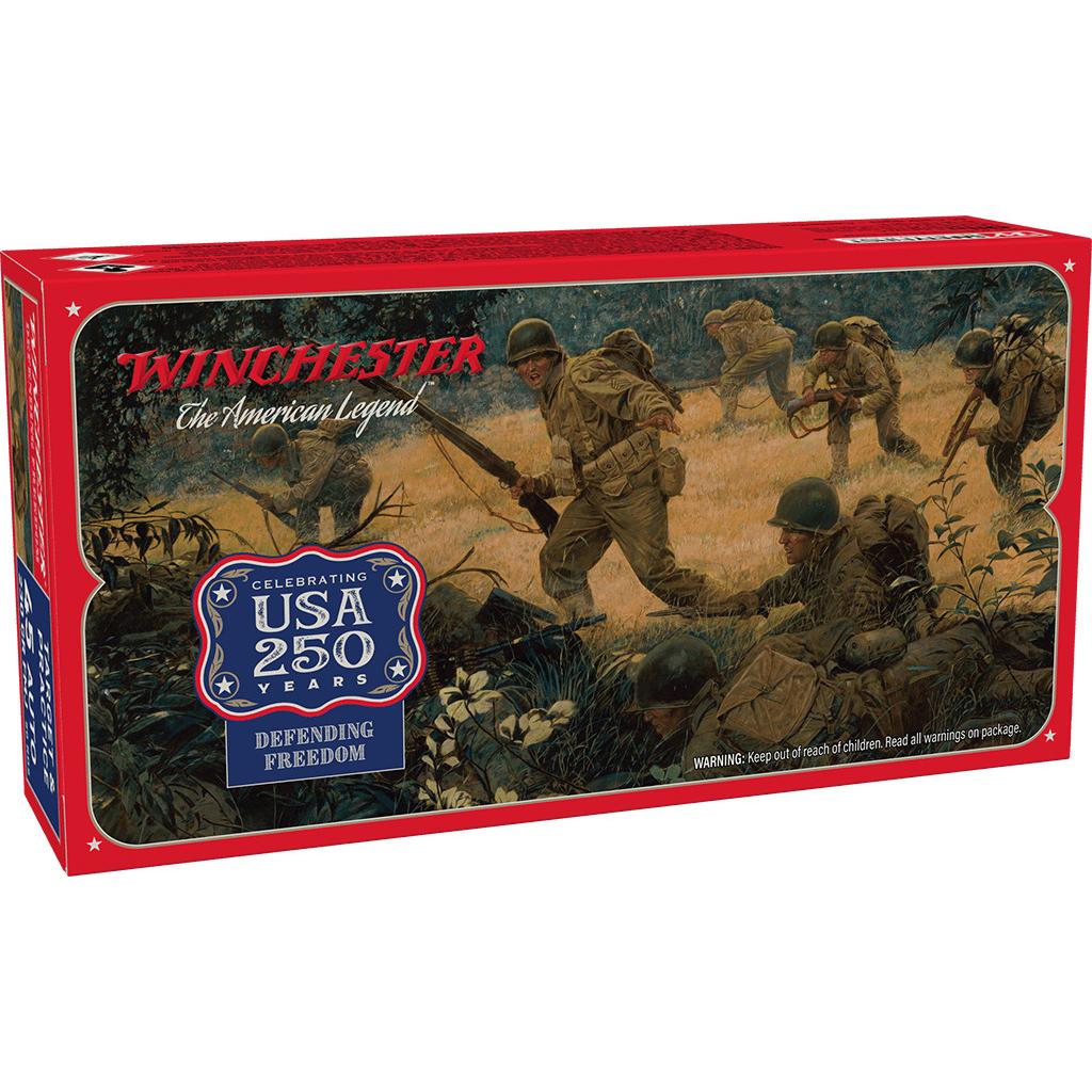 Winchester USA 250th Anniversary Handgun Ammunition .45 Auto 230gr FMJ 835 fps 50/ct Picture of Winchester Ammunition WINCHESTER USA 250TH 45 AUTO 230 GR FMJ 50 ROUNDS