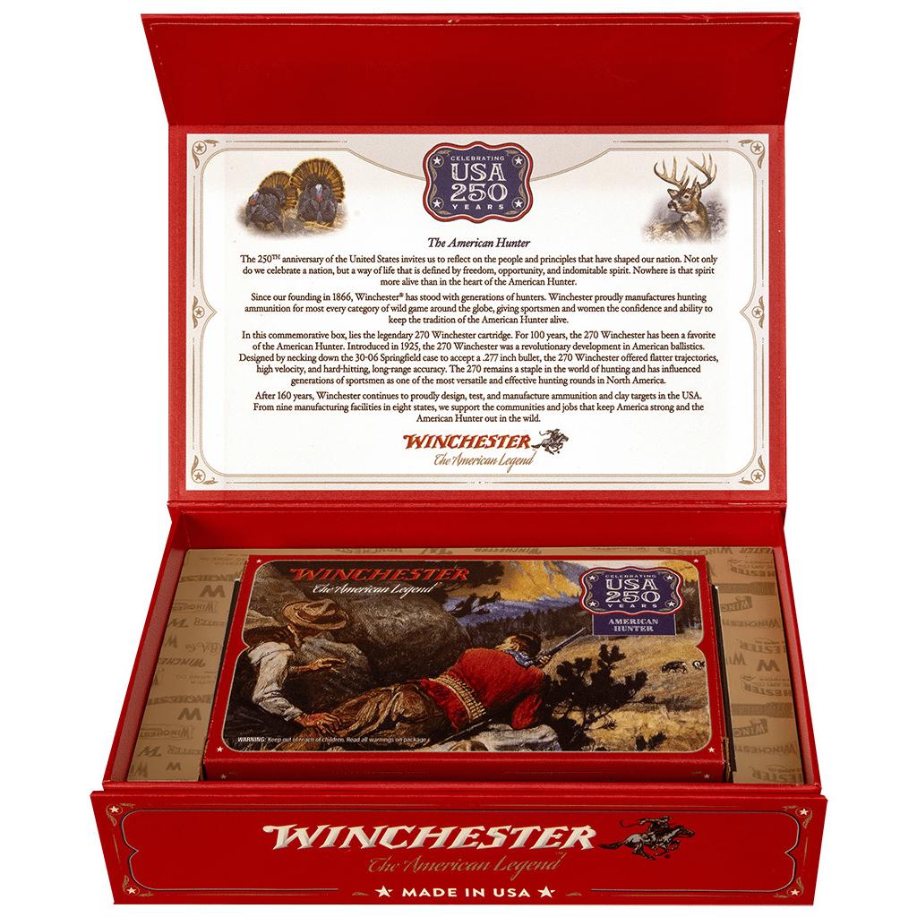 Winchester USA 250th Anniversary Power Point Rifle Ammunition 270 Win 150gr SP 2850 fps 20/ct Picture of Winchester Ammunition WINCHESTER USA 250TH 270 WIN 150 GR POWER-POINT 20 ROUNDS