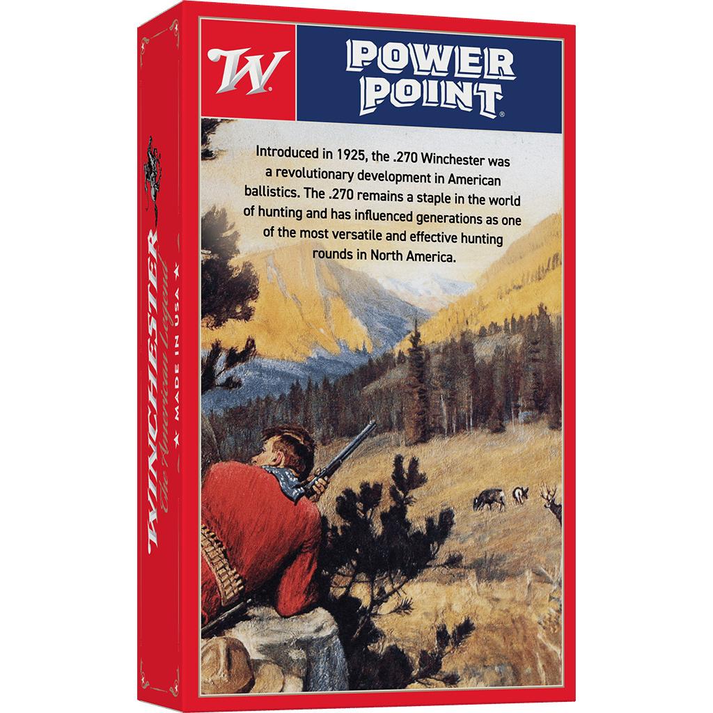 Winchester USA 250th Anniversary Power Point Rifle Ammunition 270 Win 150gr SP 2850 fps 20/ct Picture of Winchester Ammunition WINCHESTER USA 250TH 270 WIN 150 GR POWER-POINT 20 ROUNDS