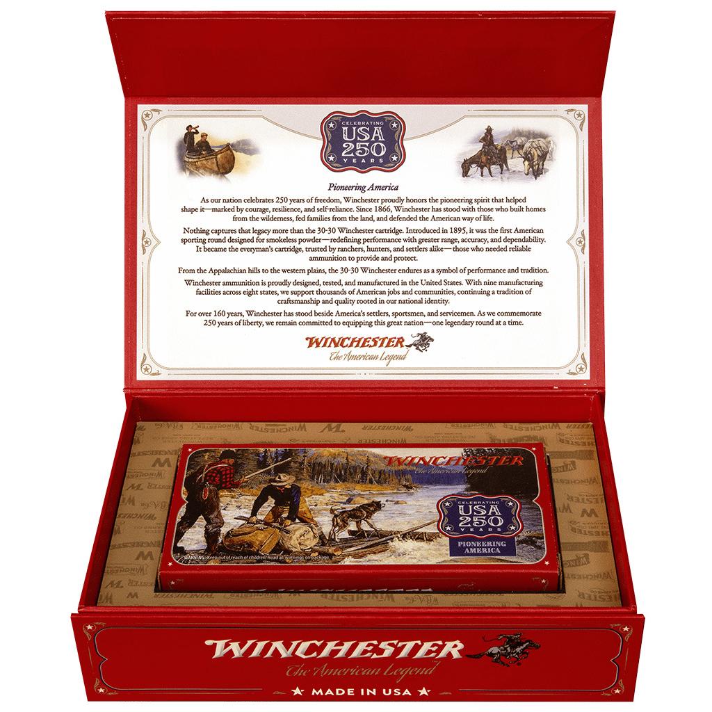 Winchester USA 250th Anniversary Power Point Rifle Ammunition 30-30 Win 170gr SP 2200 fps 20/ct Picture of Winchester Ammunition WINCHESTER USA 250TH 30-30 WIN 170 GR POWER-POINT 20 ROUNDS