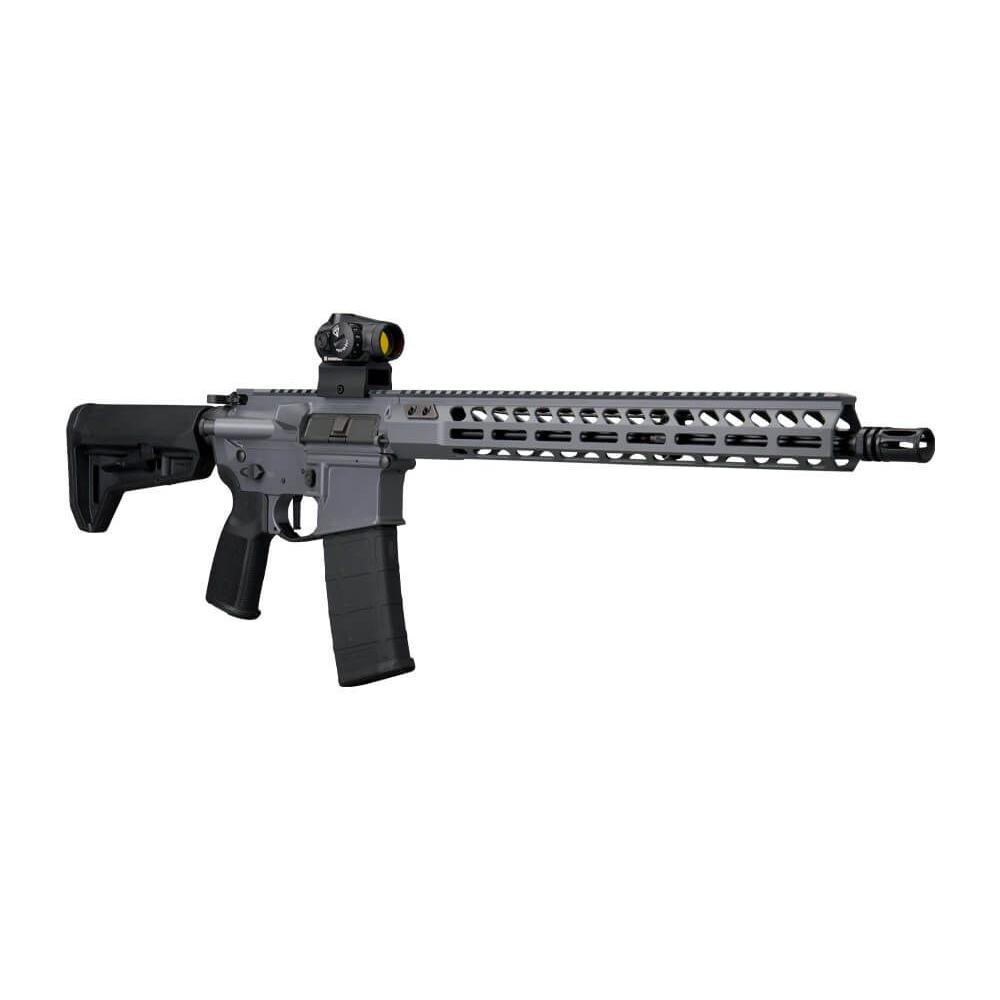 Sig Sauer  M400 Forge Concrete Gray Rifle 5.56 NATO 30rd Magazine 16" Barrel ROMEO-MSR GEN II Adjustable Stock M-LOK Handguard Picture of Sig Sauer SIG M400 5.56NATO 16IN BBL ELT CON ROMEO-MSRGEN II TEL STK MLOK HG 30RD