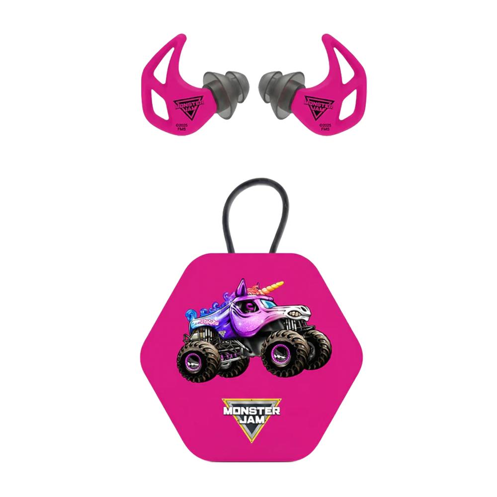 Axil Monster Jam X20 Ear Plugs 17dB or 19dB Sparkle Smash Pink Picture of AXIL Axil Monster Jam X20 - Sparkle Smash Earplugs
