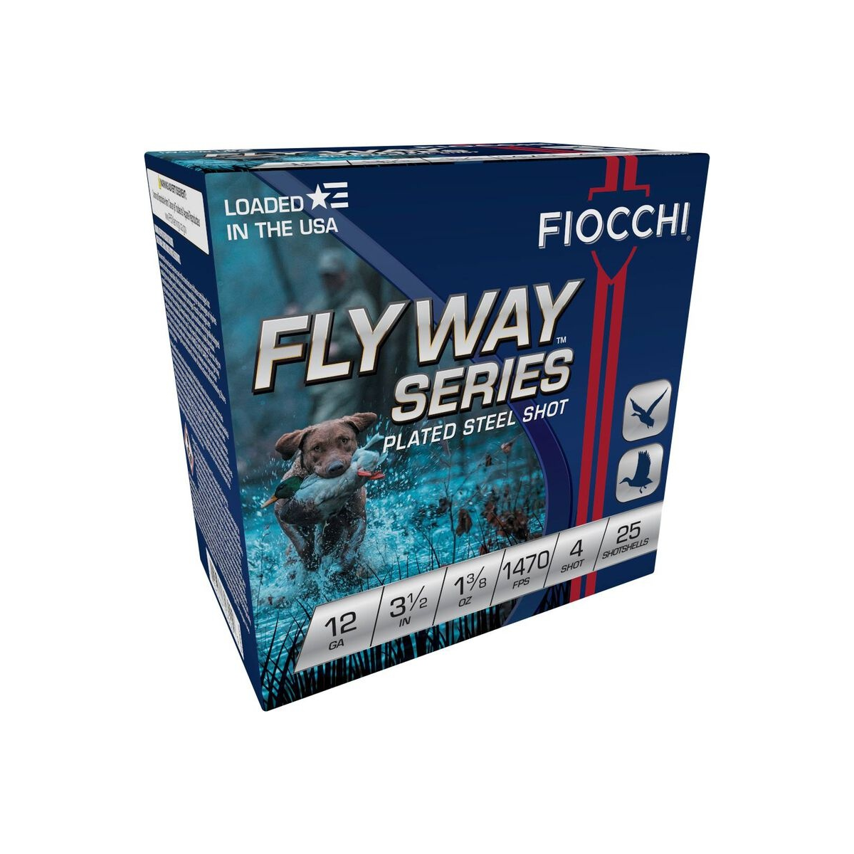FIOCCHI Flyway Series Shotshells 12GA 3" 1-1/8oz 1500 fps #4 25/ct