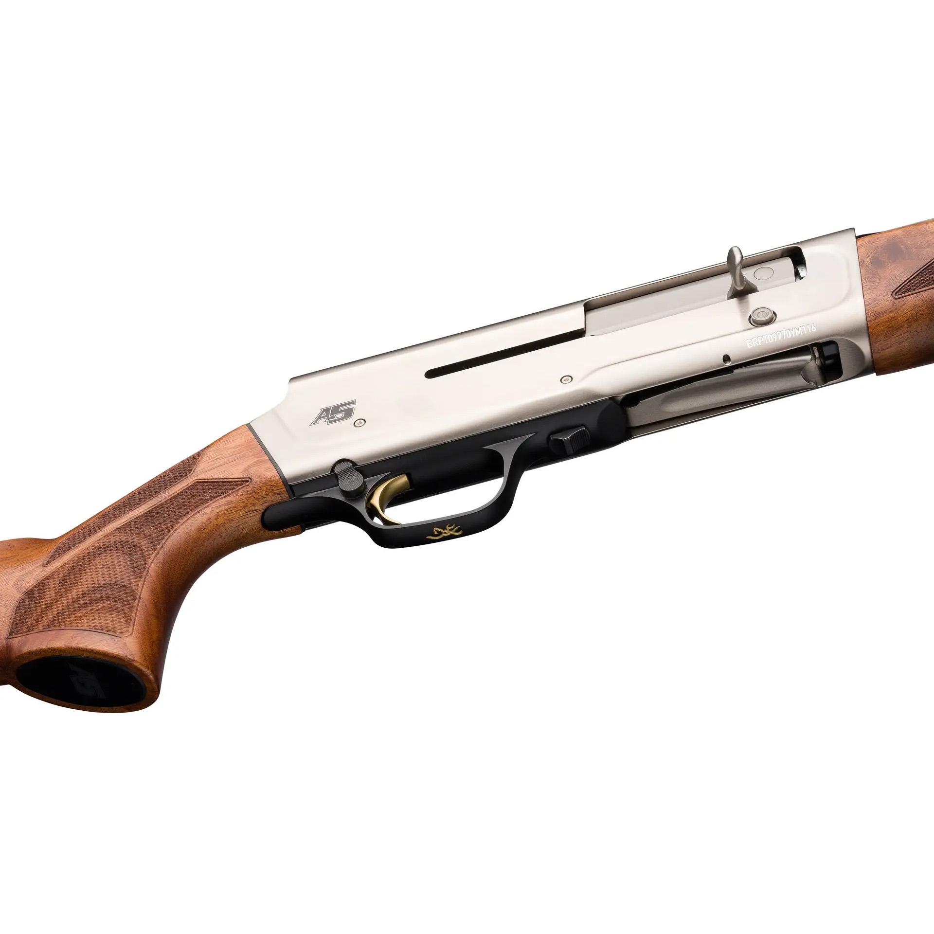 Browning A5 Upland Semi-Auto Shotgun 20ga 3" Chamber 3rd Capacity 28'' Barrel Wood Stock Picture of Browning Firearms Brwning A5 Upland 20ga 3in 28'' BBL 3 Inv DS Nkl Wlnt 3Rd Shotgun