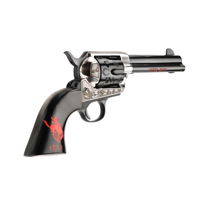 EMF Pendleton Revolver .357 Mag 6rd Capacity 4.75" Black Barrel Engraved Frame Picture of EMF Inc. DBA Pietta PENDLETON 357MAG 4.75in ENGRVD FRAME/BBL/CYL ULTRA BLK ENGRVD COLORED GRIP