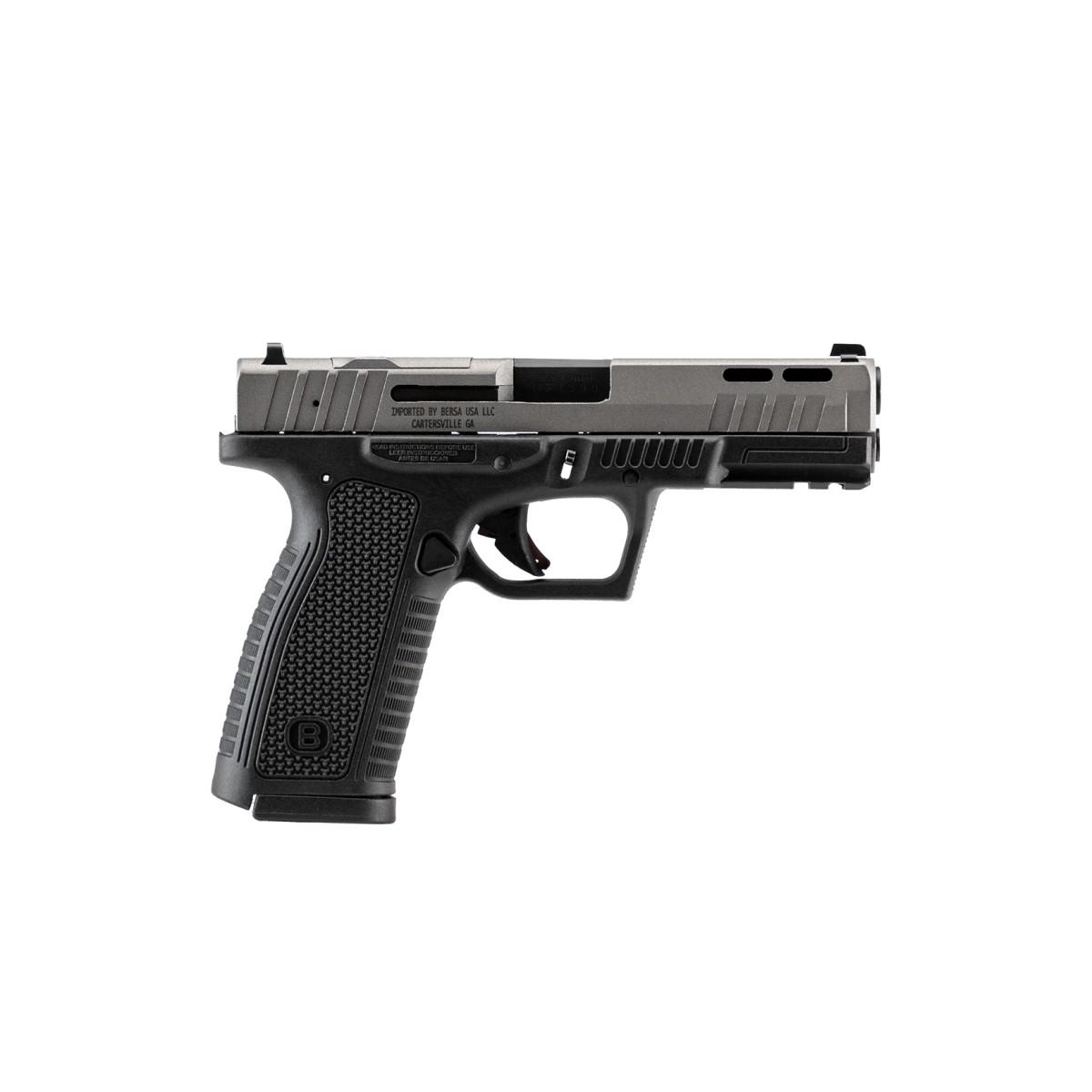 Bersa BP9FS 9MM 17Rd Magazine (2) 4.25" Barrel Matte Black Optics Ready Picture of Bersa USA Bersa BP9FS 9MM 17Rd 4.25in DA MBlk Optics Ready