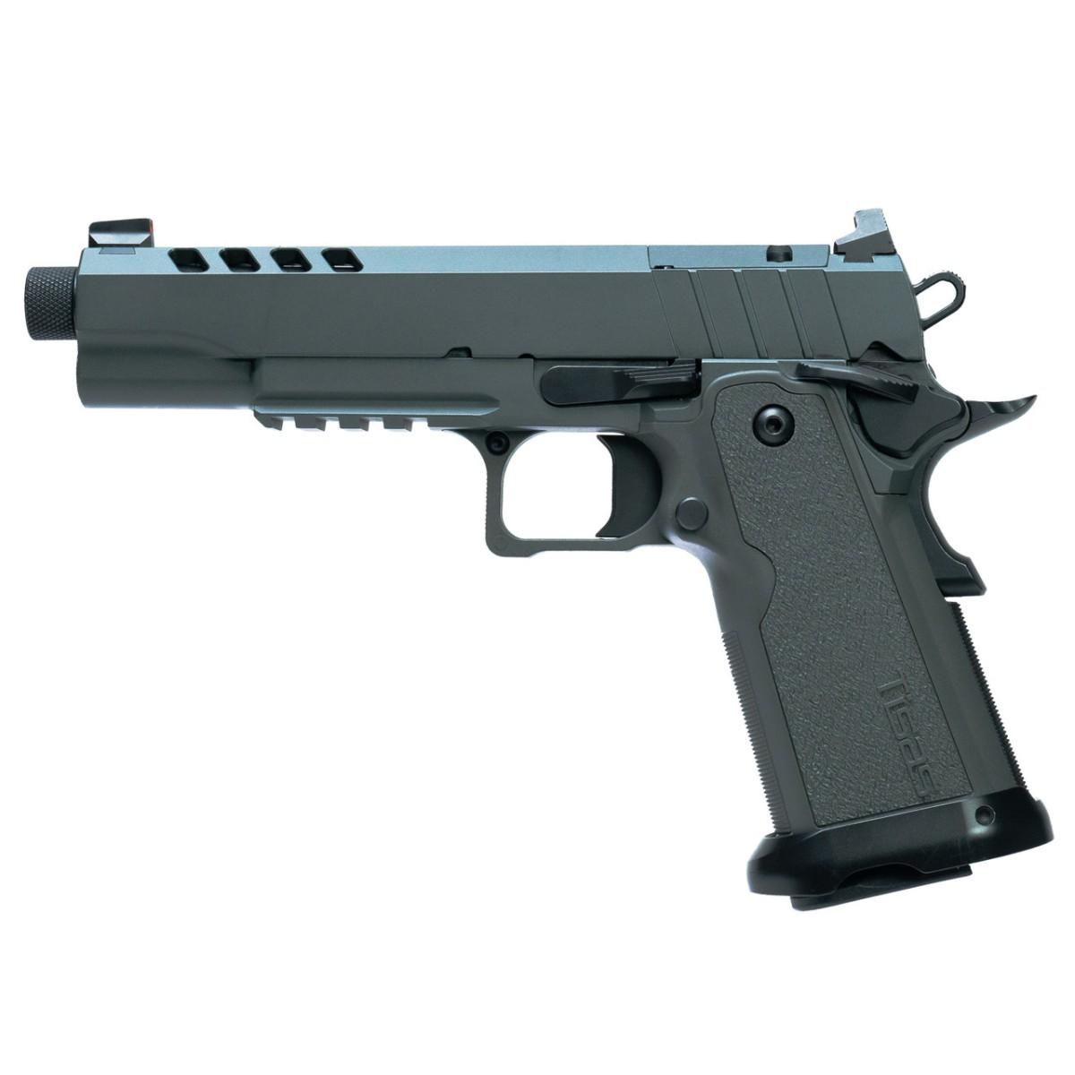 Tisas 1911 B9R Night Stalker Double Stack 9MM 17Rd Magazine (2) 5.35'' Barrel Grey Cerakote Picture of Tisas Arms Corp Tisas 1911 B9R Night Stalker DS 9MM 5'' Grey Cerakote 2-17rd