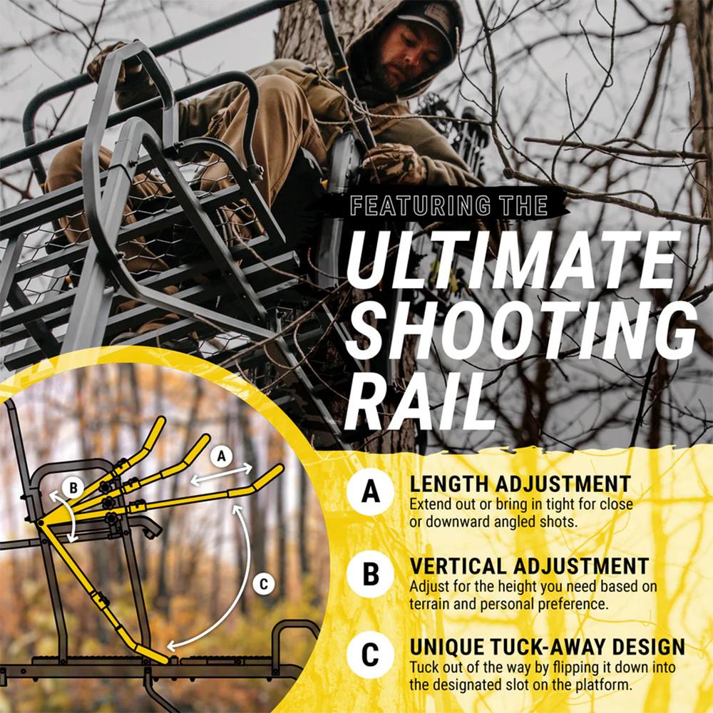 River's Edge Lockdown 1-Man Ladder Tree Stand 21ft Wide Picture of Ardisam (River's Edge/ Barronett Blinds) ARDISAM LOCKDOWN 21 FT WIDE 1-MAN TREE STAND