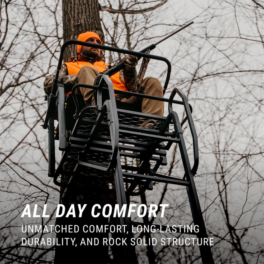 River's Edge Lockdown Wide 1-Man Ladder Tree Stand Picture of Ardisam (River's Edge/ Barronett Blinds) ARDISAM LOCKDOWN WIDE 1-MAN TREE STAND