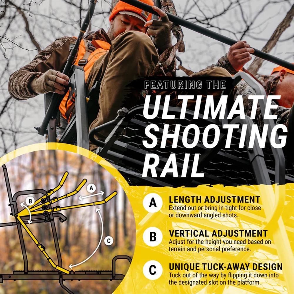 River's Edge Lockdown 2-Man Ladder Tree Stand Picture of Ardisam (River's Edge/ Barronett Blinds) ARDISAM LOCKDOWN 2-MAN TREE STAND