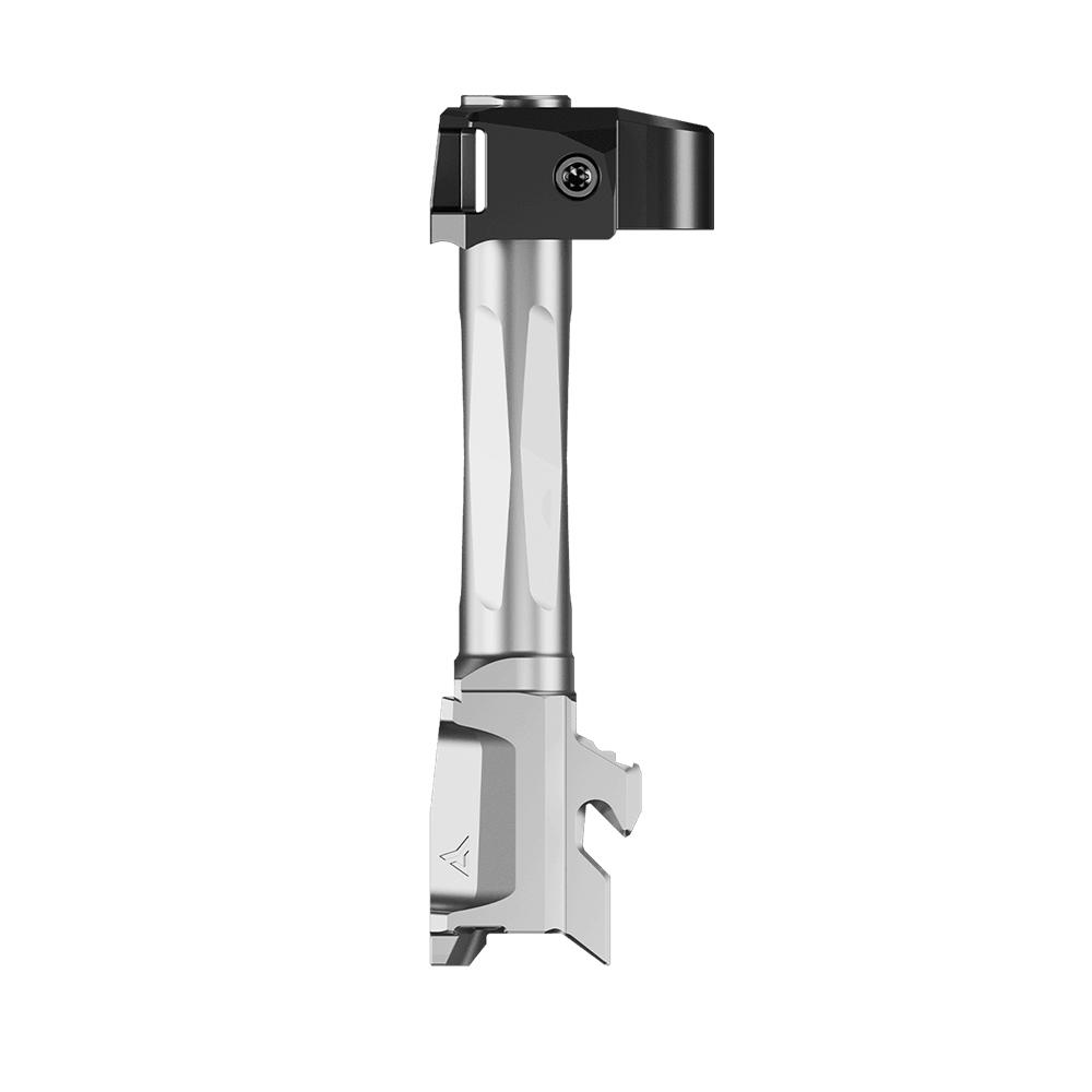 Radian Weapons Afterburner and Ramjet Combo Ported Barrel and Compensator for Glock 43x Black Grey Black Picture of Radian Weapons AFTERBURNER Comp + RAMJET Brl for Glock - G43x - Blk/Gry