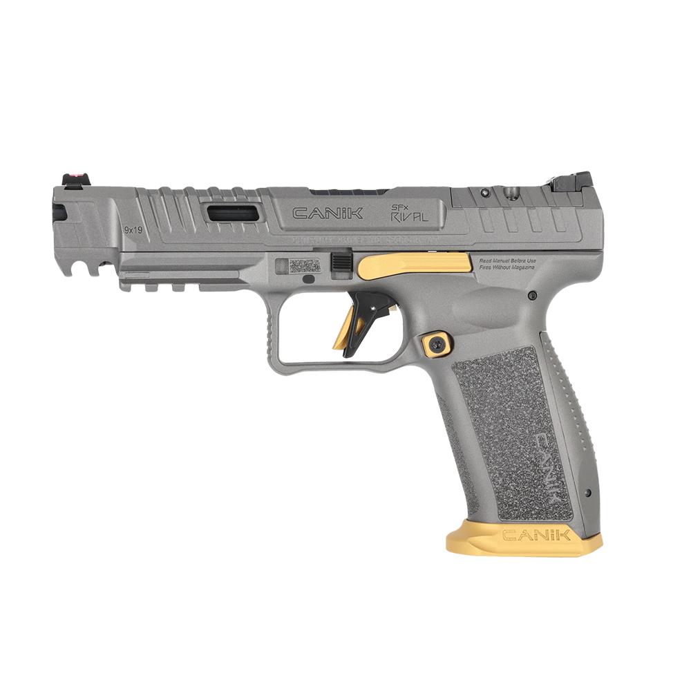 Canik SFx Rival Handgun 9mm Luger 18rd Magazines (2) 5" Barrel Canik Grey Picture of Century Arms Canik 9mm SFx RIVAL CANIK GREY 2-18rd mag w/MeCanik MO2 Optic