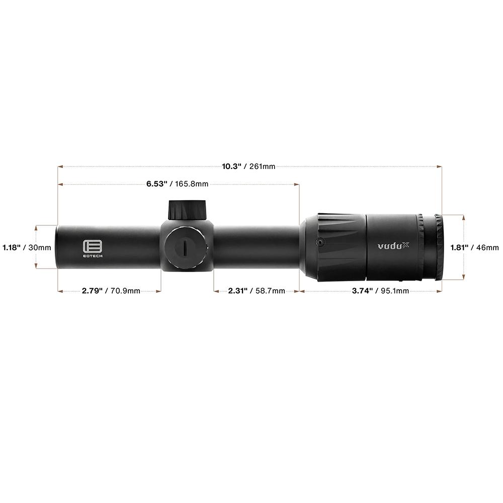 EOTech Vudu X Rifle Scope 1-6x24mm 30mm SFP BD1 Illum. Black Picture of Eotech Eotech VuduX 1-6x SFP Riflescope - BD1 Reticle