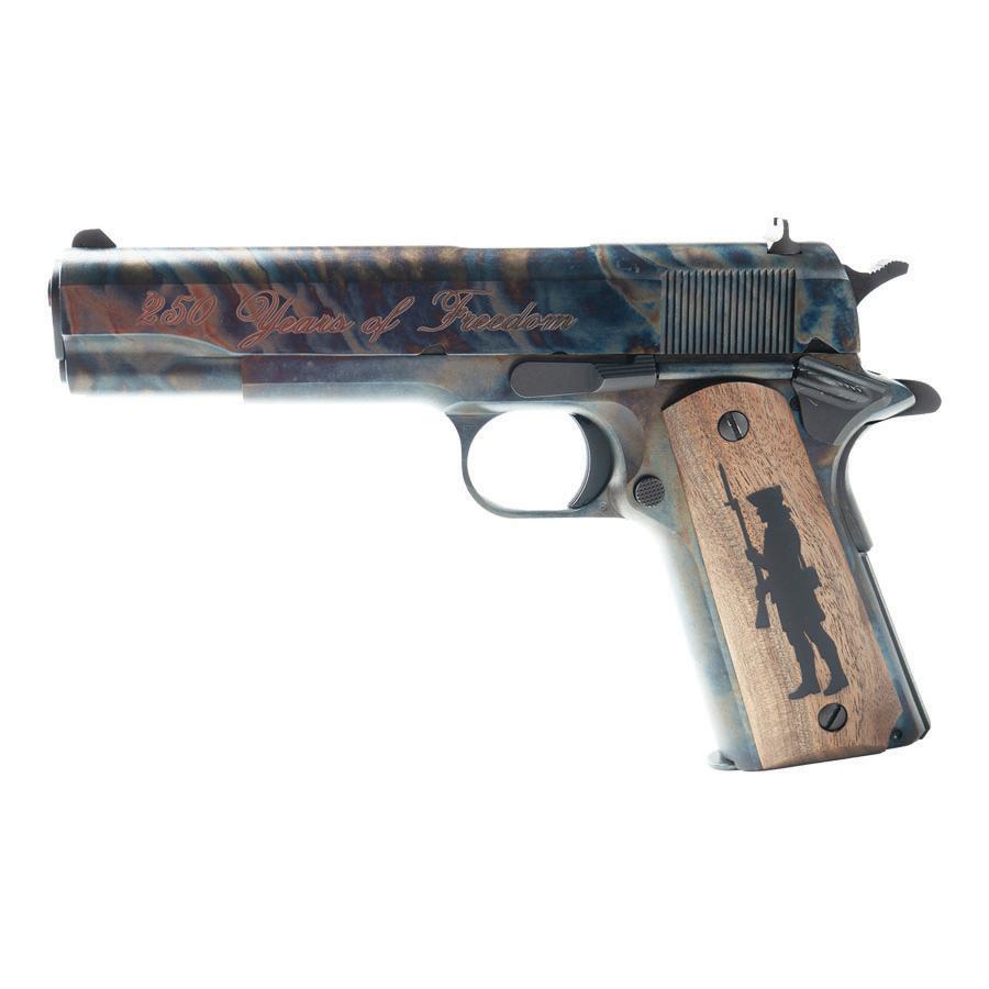 Colt 250 Years of Freedom 1911 Gov't Model Handgun .45 ACP 7rd Magazine 5" Barrel Case Hardened Limited 1/50 Picture of Colt Manufacturing CNC Colt 1911 45acp 250 Years of Freedom Color Case Hardened Limited 1/50