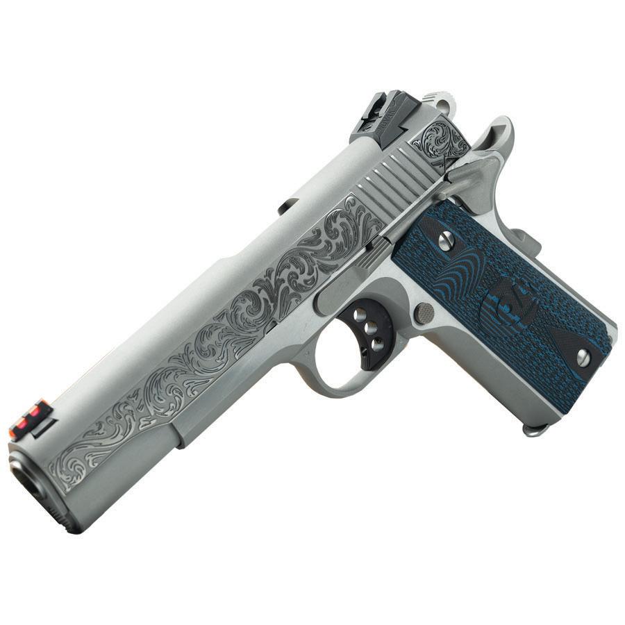 Colt Engraved Competition Handgun .45 ACP 8rd Magazine 5" Barrel Stainless Steel Picture of Colt Manufacturing CNC Colt 1911 45acp 5" SS Scroll Engraved Slide