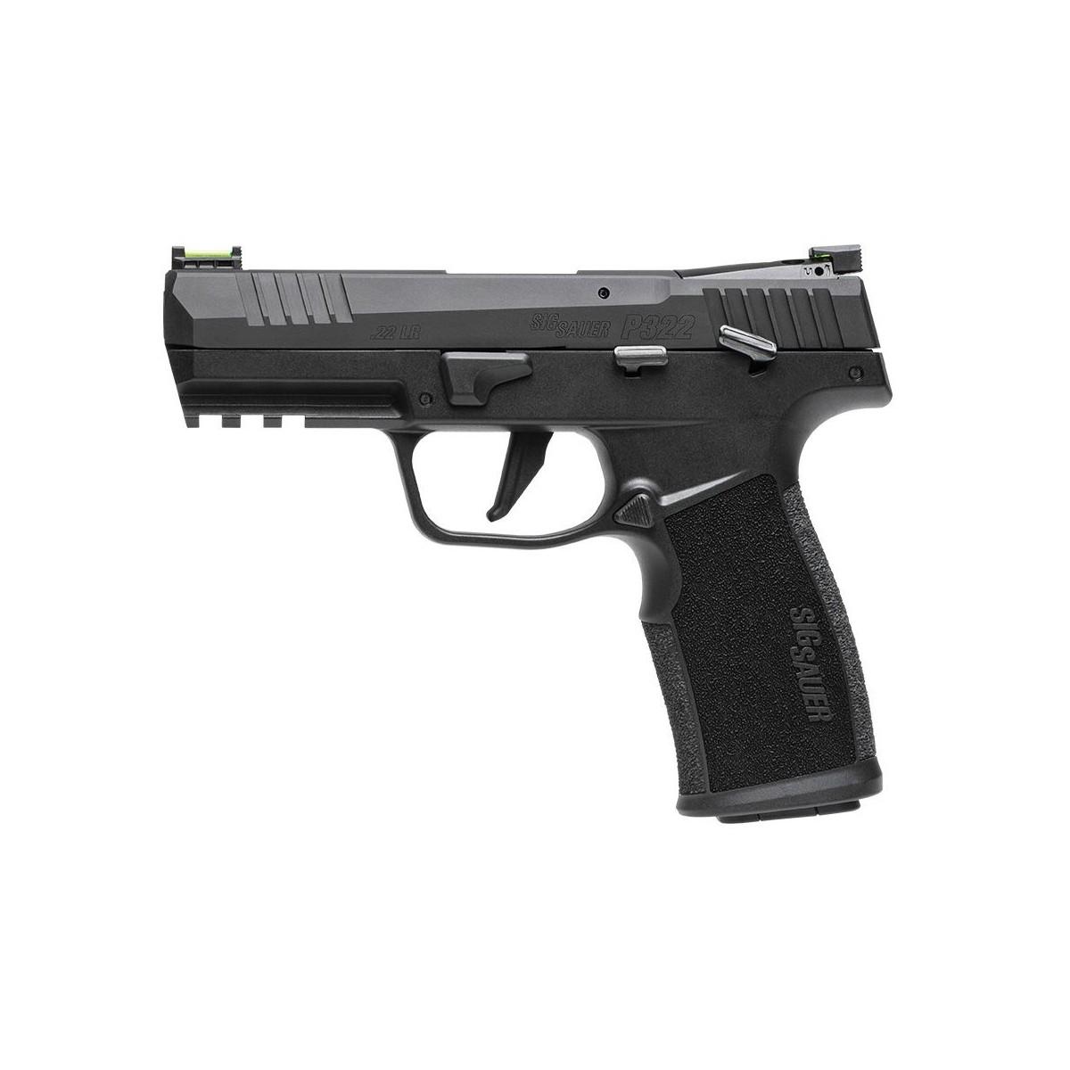 SIG P322 22LR 20RD (2) Magazines 4" Barrel Nitron Finish Adjustable Fiber Optic Sights & ROMEO RS Picture of Sig Sauer SIG P322 22LR 4IN NITRON BLK ADJ FIBER OPTIC SIGHTS (2)20RD ROMEO RS