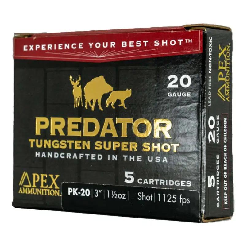 Apex Ammunition Predator TSS Shotshells 20ga 3" 1-1/2oz 1125 fps #2 5/ct