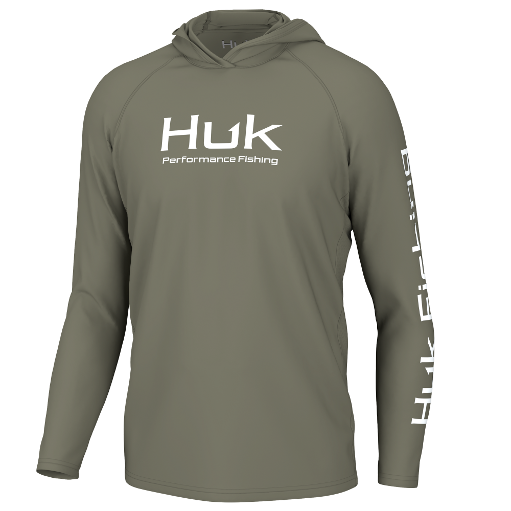 Huk Vented Pursuit Long Sleeve Hoodie Moss M