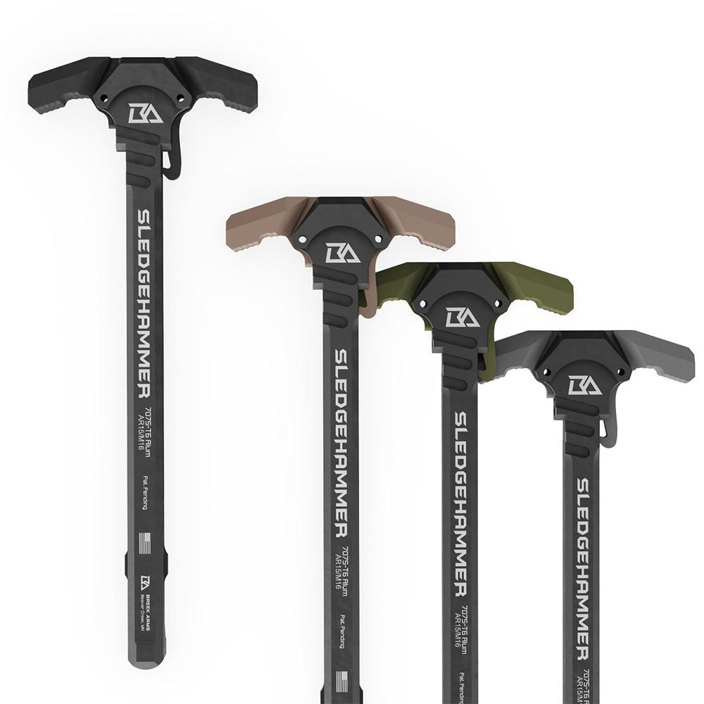 Breek Arms Sledgehammer AR-15 Gas Block Charging Handle Ranger Green Picture of Breek Arms Sledgehammer Charging Handle AR15 Ranger Green