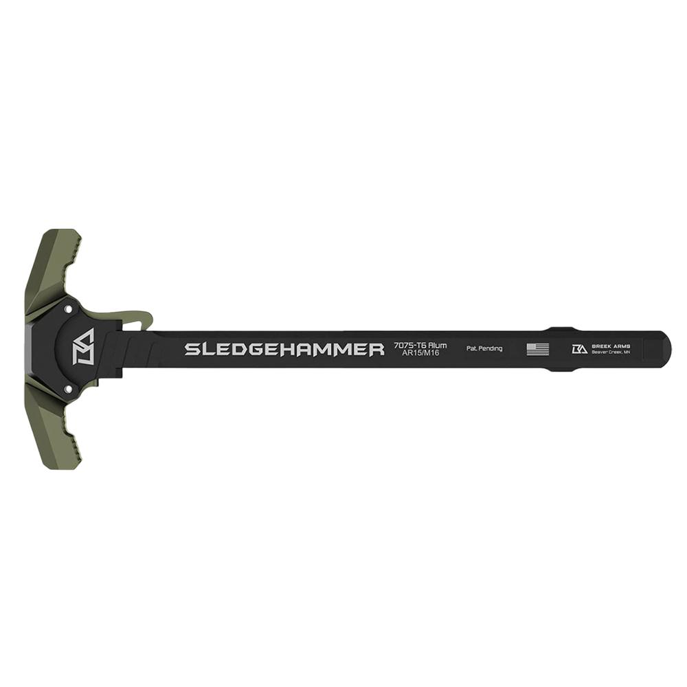 Breek Arms Sledgehammer AR-15 Gas Block Charging Handle Ranger Green