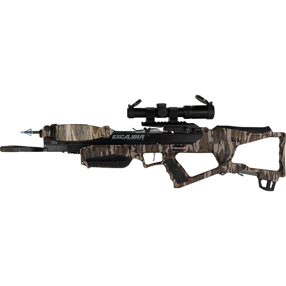 Excalibur RevX TD Crossbow 400 fps Mossy Oak Bottomland with Overwatch Scope & Explore Case Picture of Excaliber RevX TD Crossbow - Bottomland w/ Overwatch Scope & Explore Case
