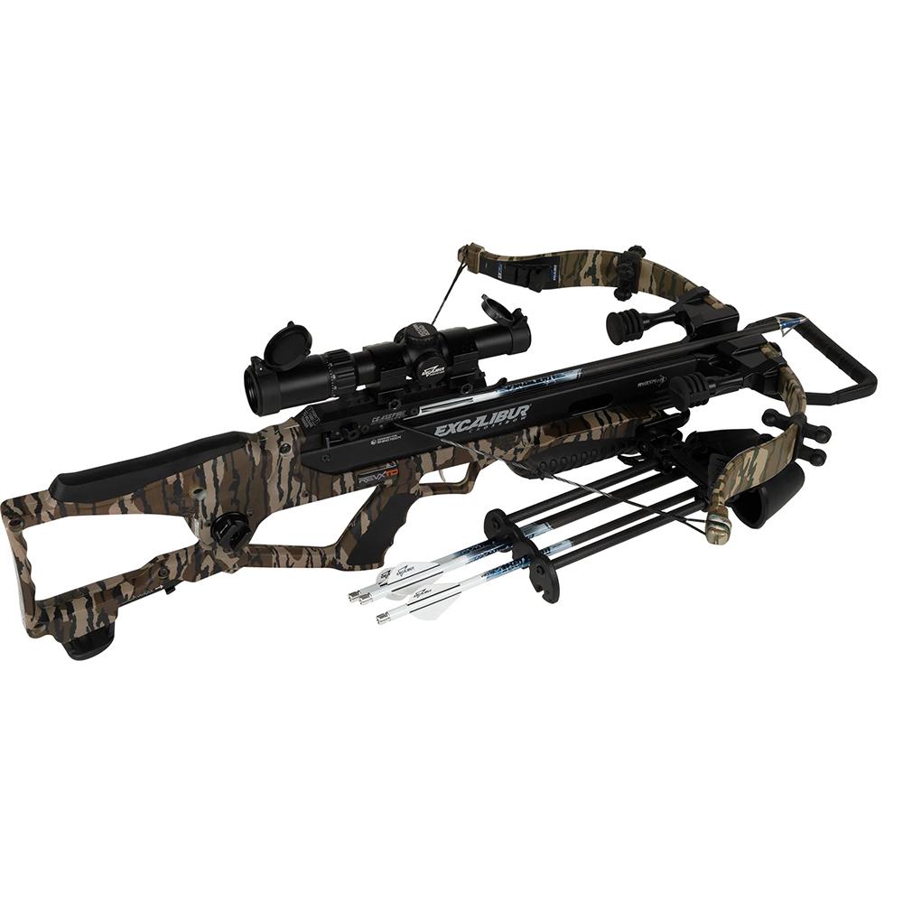 Excalibur RevX TD Crossbow 400 fps Mossy Oak Bottomland with Overwatch Scope & Explore Case Picture of Excaliber RevX TD Crossbow - Bottomland w/ Overwatch Scope & Explore Case