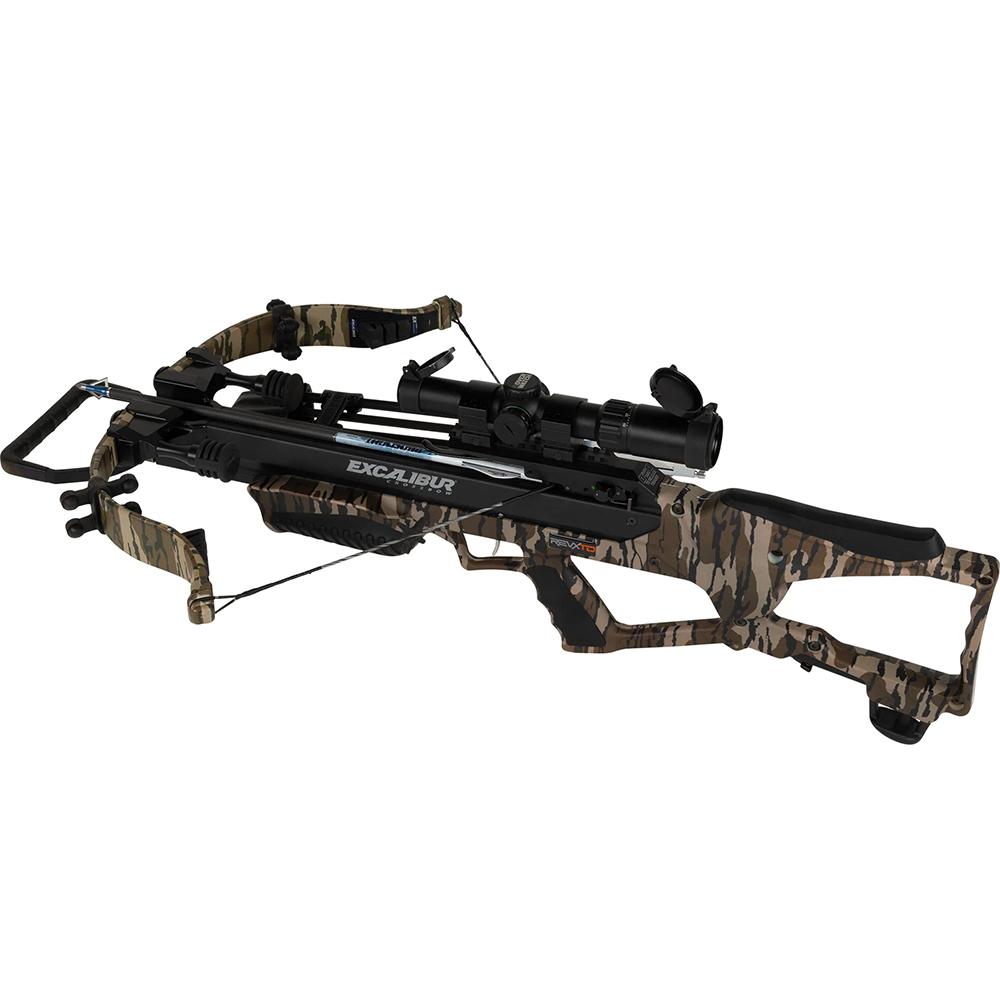 Excalibur RevX TD Crossbow 400 fps Mossy Oak Bottomland with Overwatch Scope & Explore Case Picture of Excaliber RevX TD Crossbow - Bottomland w/ Overwatch Scope & Explore Case