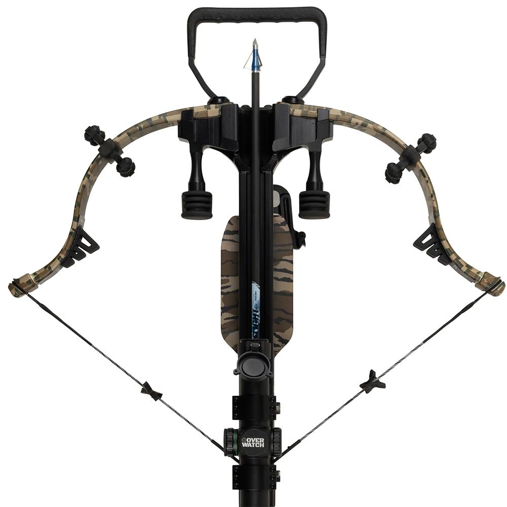 Excalibur RevX TD Crossbow 400 fps Mossy Oak Bottomland with Overwatch Scope & Explore Case Picture of Excaliber RevX TD Crossbow - Bottomland w/ Overwatch Scope & Explore Case